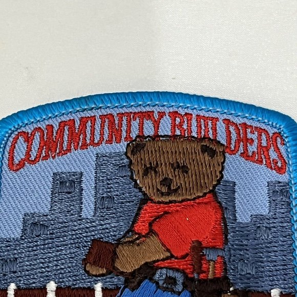 Vintage 1999 Girl Scout Patch Badge Community Builders Bear Tres Condados - Picture 2 of 7